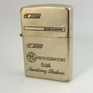 10k Gold Filled Ge General Electric Refrigerator Zippo - Rare Advertising