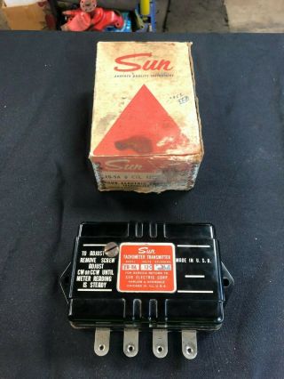 Vintage Sun Tachometer Transmitter Mode Eb - 9a 8 Cyl 12 Volts 9 - 69 Rare