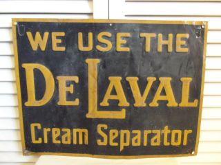 Delaval Farm Sign Vintage 1950s Cream Separators Milking Dairy Cow Sign