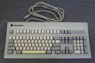 Vintage Silicon Graphics Sgi At101 Granite Gray Keyboard Alps 9500900