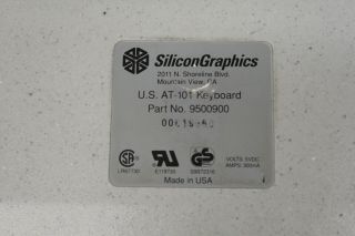 Vintage Silicon Graphics SGI AT101 Granite Gray Keyboard ALPS 9500900 4