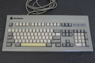 Vintage Silicon Graphics SGI AT101 Granite Gray Keyboard ALPS 9500900 6