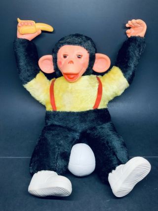 Vintage 1950s Mr Bim Zippy Zip The Chimp 20 " Monkey Stuffed Plush Great Shape