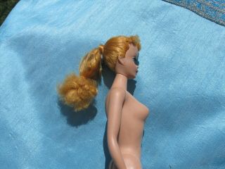 VERY PRETTY Vintage Blonde Ponytail Barbie 4,  No Green 4