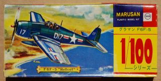 Vintage Marusan Grumman F6f - 5 Hellcat (1960’s) 1/100 Scale