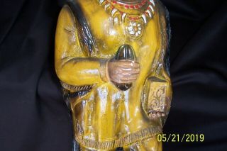 Vintage CHALK Native American INDIAN CHIEF Cigar Store Statue 2