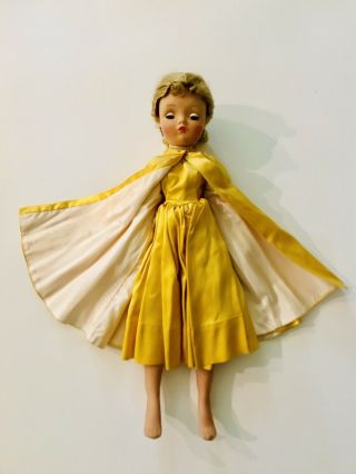 Vintage Madame Alexander Cissy Blonde Doll Gold Theater Dress Coat Stocking 20 