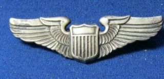Wwii Sterling Army Air Forces Pilot 1 1/2 Inch Wings Badge