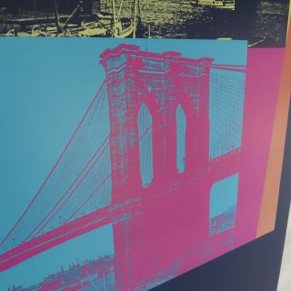 ANDY WARHOL Brooklyn Bridge Offset lithograph Poster 1983 Framed A,  Cond.  RARE 6