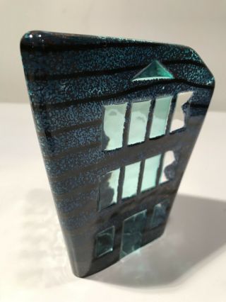 Jose’ Chardiet Flat Iron Building Sculpture Art Glass 6” Signed Rare From Estate 2