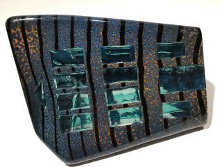Jose’ Chardiet Flat Iron Building Sculpture Art Glass 6” Signed Rare From Estate 9