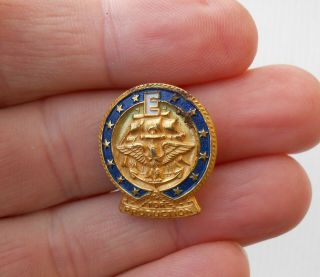 Vintage A.  E.  & Co.  Wwii Mare Island Navy Yard Naval Production Presentation Pin