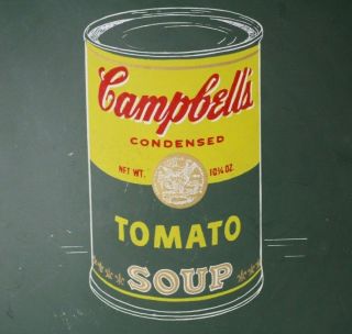 Vintage 1960s Andy Warhol The Factory Campbell ' s Tomato Soup Can Tin Beer Tray 2