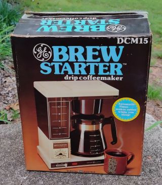 Ge Coffeematic Brew Starter Vintage 10 Cup Automatic Timer Coffee Maker Dcm 15