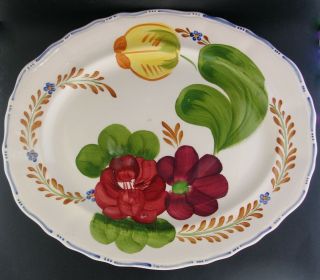 Simpsons Chanticleer Belle Fiore Vintage China Oval Platter Serving Tray 37cms