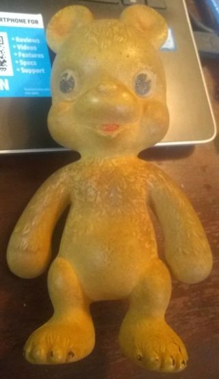 Vintage Remfri Enterprises Baby Bear Squeeze Toy From Early 1950s