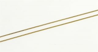 14K 0.  8mm Box Chain Classic Square Link Necklace 19 