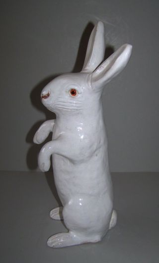 French Bavent Vintage Rabbit / Bunny 13 Inches Pottery Faience