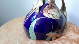 Antique Art Nouveau Karlsbad Austria Porcelain Vase 8