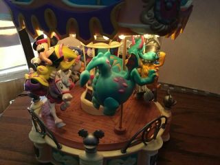 RARE Enesco Disney Sir Mickey To Rescue Lites/Action/Music Carousel SEE VIDEO 4