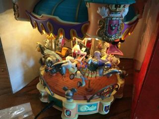 RARE Enesco Disney Sir Mickey To Rescue Lites/Action/Music Carousel SEE VIDEO 5