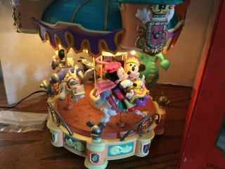 RARE Enesco Disney Sir Mickey To Rescue Lites/Action/Music Carousel SEE VIDEO 6