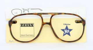 Zeiss 1488 - 2041 Authentic Vintage Eyeglasses Glasses Aviator West Germany 58 - 15