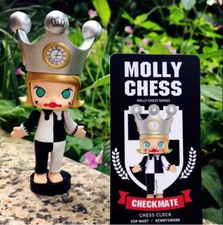 Very Rare Pop Mart Kennyswork Molly Chess Clock Mini Figure Toy Secret Hidden