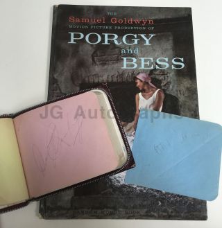 Porgy And Bess - Vintage Autograph Album W/ Dorothy Dandridge Signature