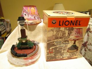 Vintage Lionel Train Station Lamp With Animation And Sound Nos