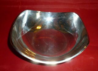 Vintage Mexican Wavy Edge Shape Bowl,  925 Grade Silver,  Maker 