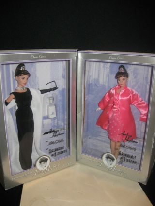 Vintage Barbie Dolls - 2 Audrey Hepburn Classics - - Breakfast At Tifaanys