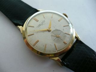 Vtg 14k Gold Ulysse Nardin Chronometer Mens Executive Dress Wristwatch 1940 