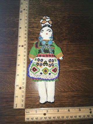 Zuni Rare Large Seed Bead Fetish Doll Vintage Native American