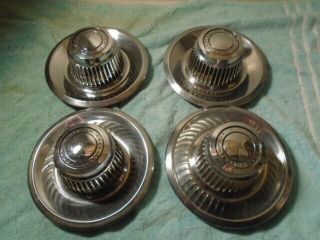 4 Vintage Chevrolet Corvette Rally Wheel Center Caps Oem Chevy Nova Camaro