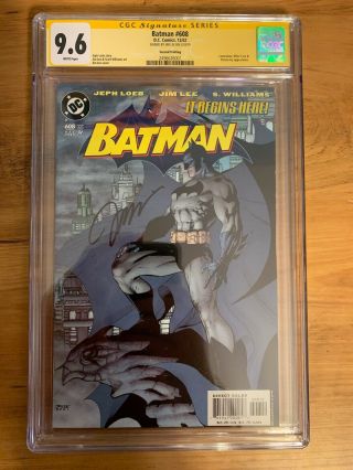 Batman 608 2nd Print Cgc Ss 9.  6 Signed By Jim Lee Rare