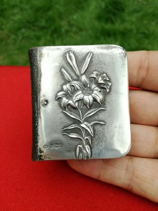 Antique Sterling Silver Miniature Book Pocket Royal Diary William Comyns 1905