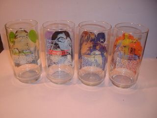 Vintage 1977 Burger King Coke Star Wars Commemorative Glasses Complete Set of 4 4