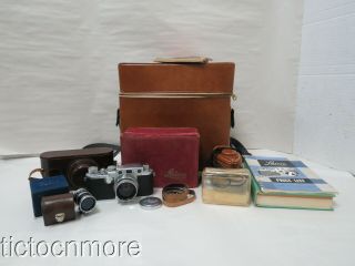 Vintage Camera Grouping Leica Camera Ernst Leitz Wetzlar Lens 1:2 F=5cm