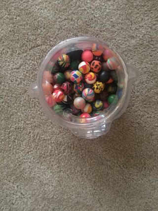 Vintage Of Bouncing Rubber Balls Multi Colored Patterns And Swirled