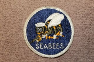 Ww2 U.  S.  Navy (usn) Seabees Uniform Patch,