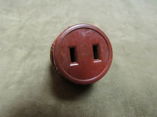 Circa 1950 ' s Torika Japan Brown Bakelite Plastic Electric Outlet Adaptor Plug 2 2