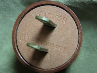 Circa 1950 ' s Torika Japan Brown Bakelite Plastic Electric Outlet Adaptor Plug 2 4
