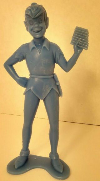 Walt Disney Peter Pan Vintage Blue Hard Plastic Figure