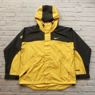 Vintage Nike Acg Climafit Hoody Jacket Size M Yellow