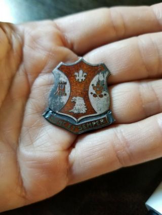 Wwii Sterling 132 Cbt Engr Di Dui Crest Pin