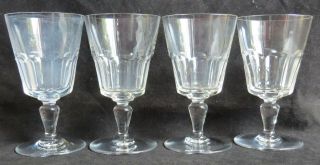 4 Vintage Baccarat Bretagne Cut Crystal Claret Glasses 5 1/4 " - Discontinued
