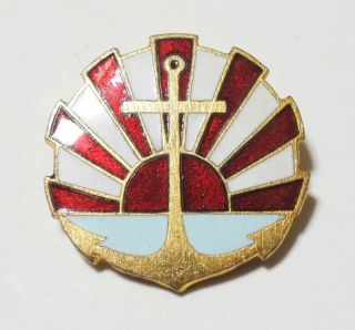 Vintage Japanese Navy Association Member Badge Medal Pins Cloisonne Ww2