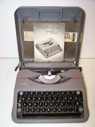 Antique 1952 Hermes Rocket Vintage Typewriter