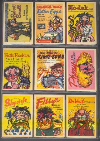 Rare Leaf 1960 Foney Ads (Mr.  Foney ' s Funnies) Complete 72 Card Set,  MINT/MINT - 2